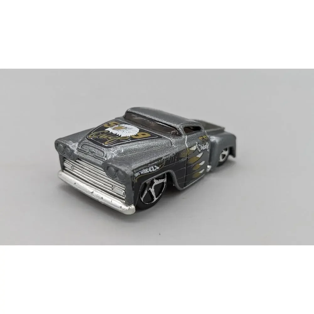 Mattel Hot Wheels 59 Chevy Chief 2003 Malaysia Diecast Truck Grey 1:64